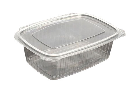 Rectangular Hinged Container (Flat - High dome lid)