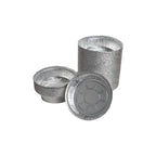 صينية رقائق ألمنيوم مستديرة بغطاء