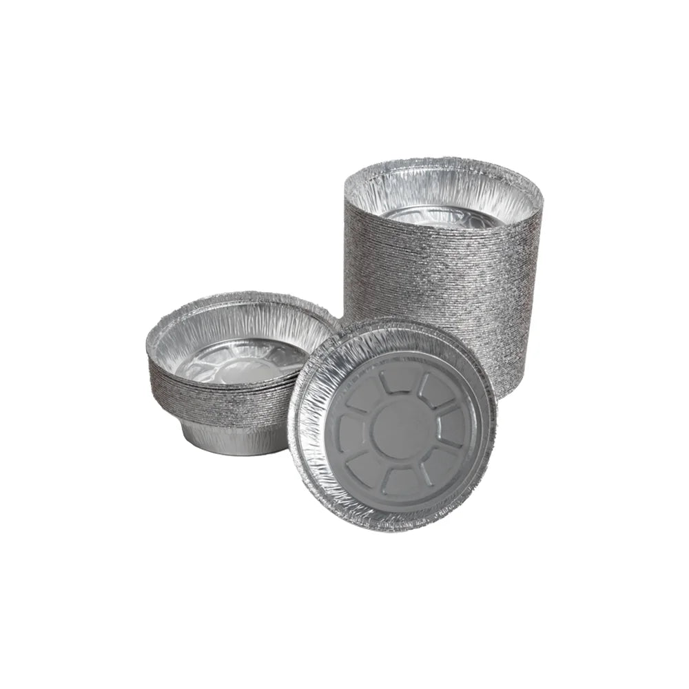 صينية رقائق ألمنيوم مستديرة بغطاء