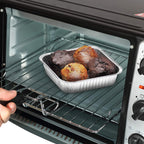 صينية رقائق ألمنيوم مربعة بغطاء