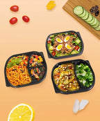 Microwave Meal Container 3 Section + Lid
