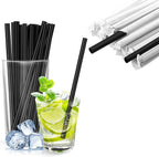Plastic black straws
