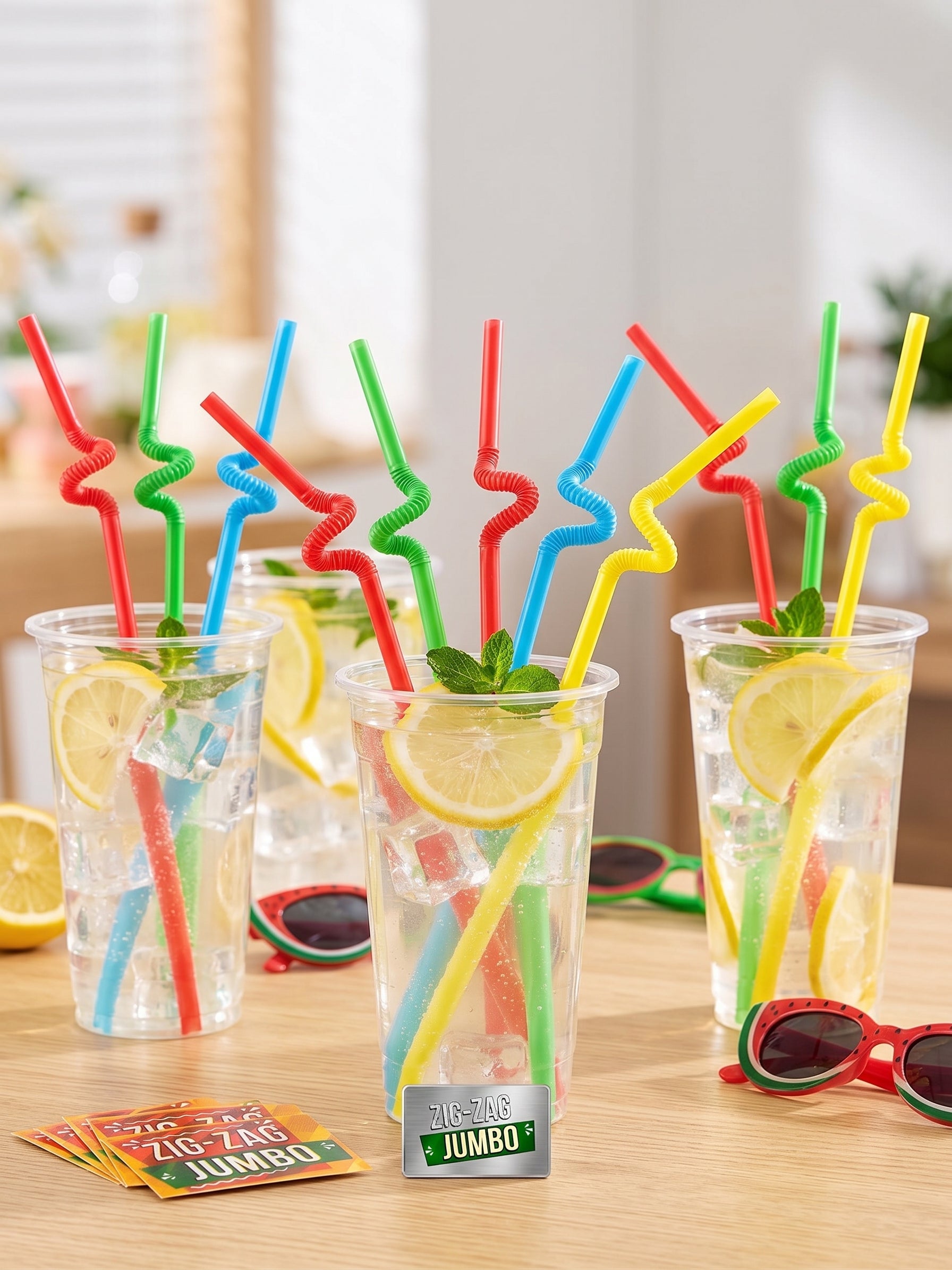 Zig-Zag Jumbo Flexible Straws