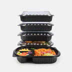 Microwave Meal Container 3 Section + Lid